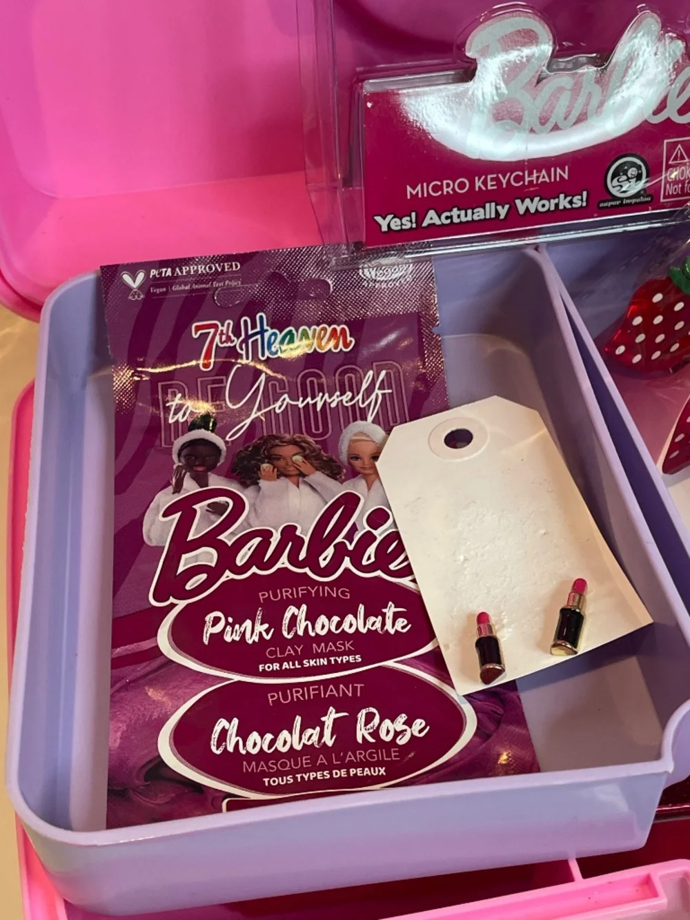 Vintage 90s 💋Barbie Caboodles cosmetic storage case - Picture 8 of 12